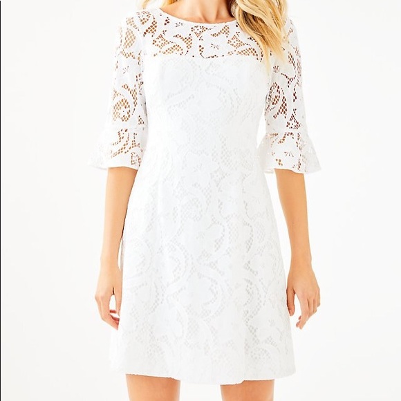 NWT LILLY PULITZER Allyson dress in resort white - Picture 6 of 13